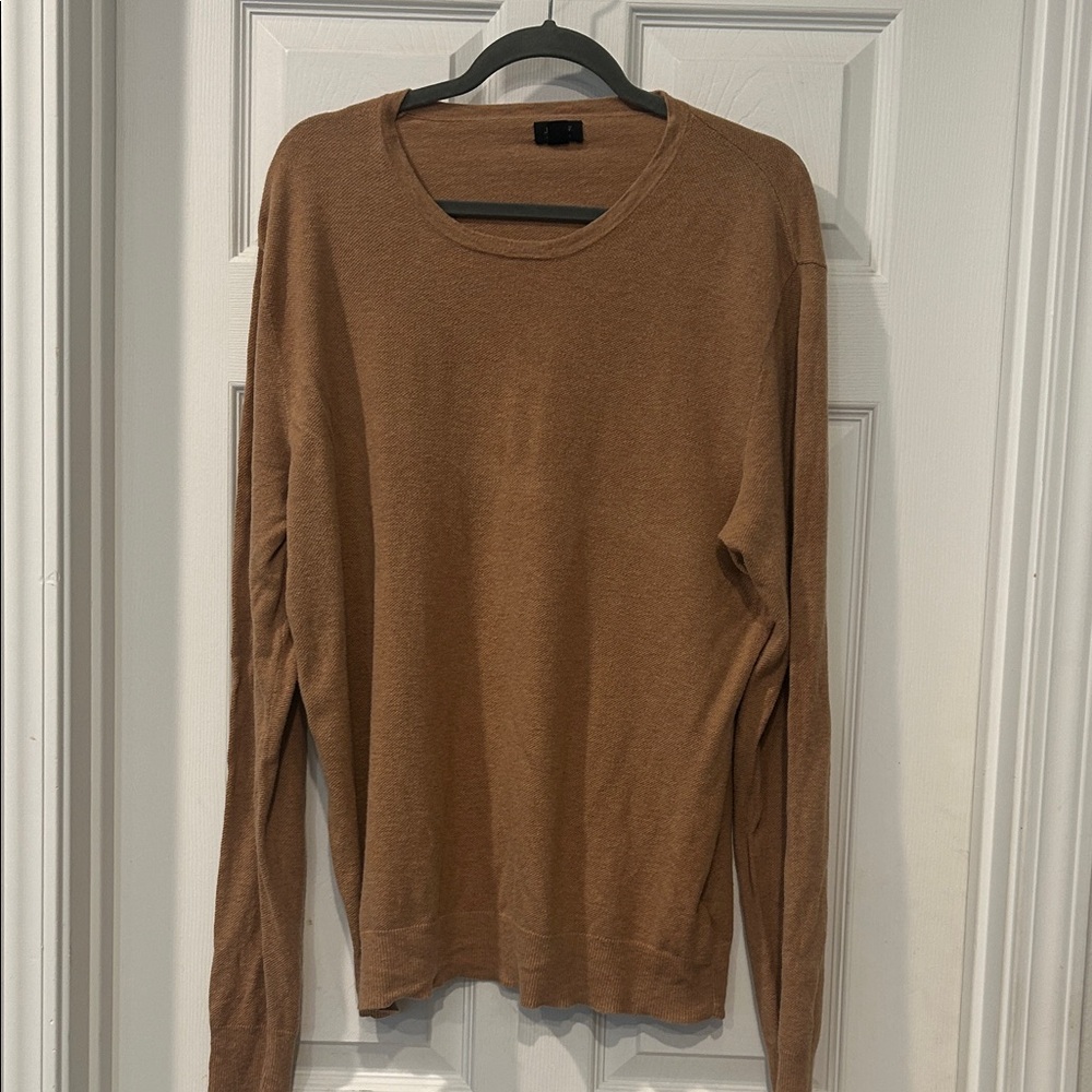 J. Crew Tan/Camel Crewneck Sweater Size XL
